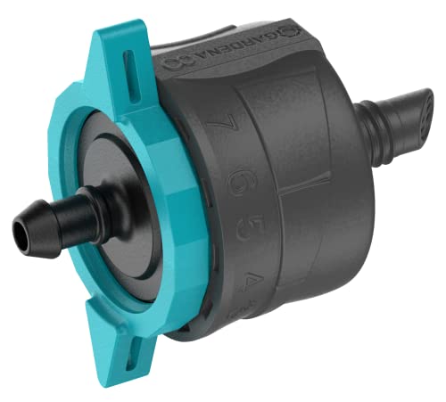 Gardena 13304-20 Adj. Endl. Dripper pressure comp, Anthracite, Turquoise