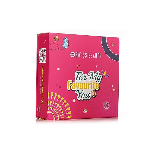 Image of Swiss Beauty BFF Forever Gift Set for Rakhi | Ultimate Eyeshadow |Slay Nail Paint | Plump-Up Wetgloss | On The Move Lip Palette | Cheek-A-Boo | 51gm