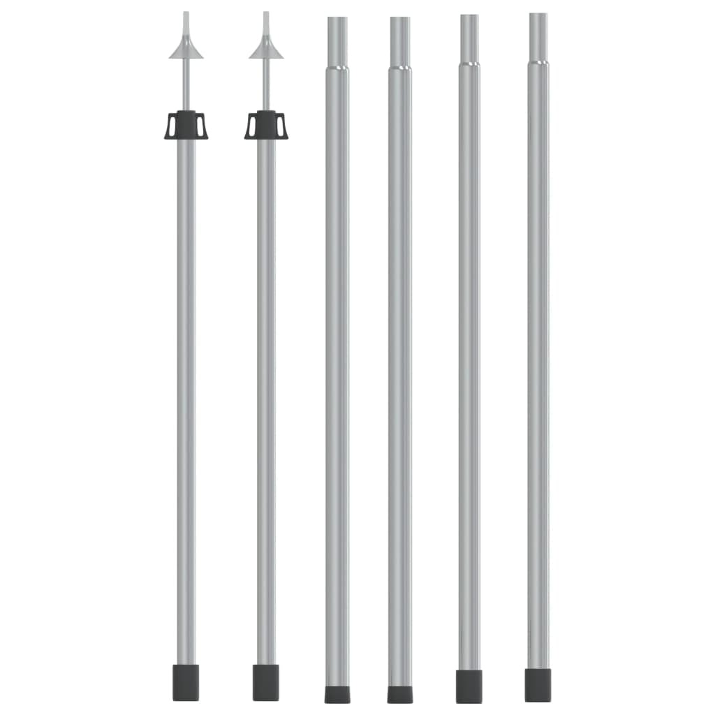 vidaXL Teleskopowe słupki do tarpa, dł. 102-260 cm, 2 szt., aluminium