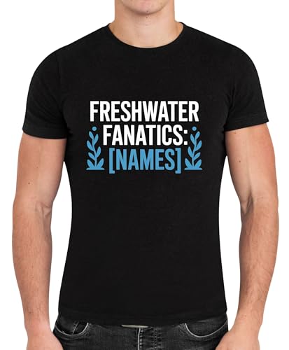 Team Shirt with Name Activity Style Groups Fishing - Freshwater Fanatics Black