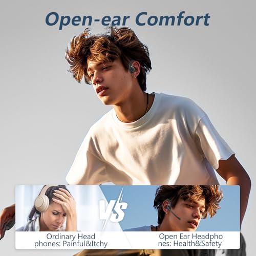Image of BANIGIPA Bluetooth Headset with Microphone, Open Ear Headphones with Mic
