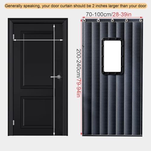 Rideau thermique de porte coupe-vent et chaud isolation universelle maison - 3