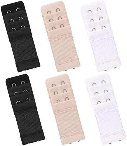 iminoo 6 Pcs Women's Bra extenders 2 Hooks Elastic Bra Extension
