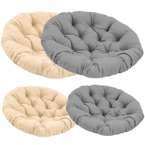 Cojines redondos acolchados para silla tipo huevo ideales para terrazas y salones de invierno 4