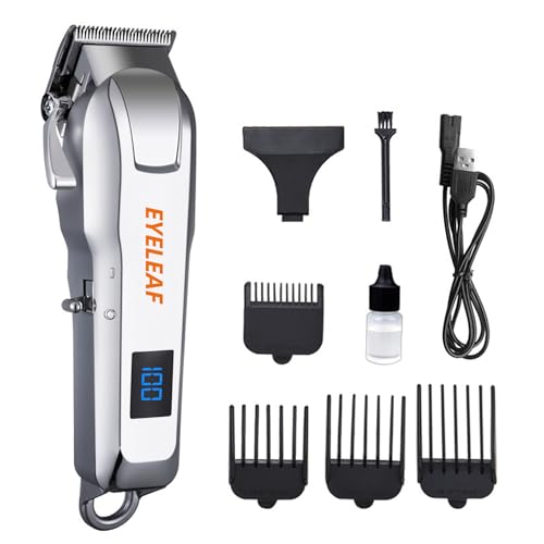 Tondeuse pour chien avec 4 peignes de limitation, écran LCD, outil de toilettage pour chien, faible bruit, tondeuse pour animaux de compagnie à poils épais