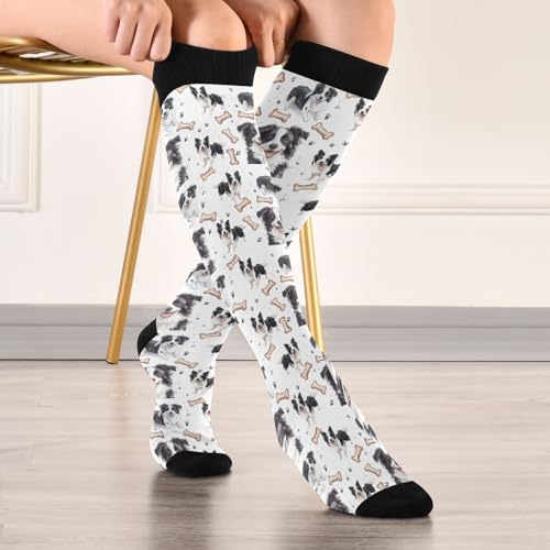 Image of Pigsaly Ceramic Mugs Coffee Cups Womens Knee High Socks Love Compression Socks Athletic Tube Sock Outdoor Sport Socks
