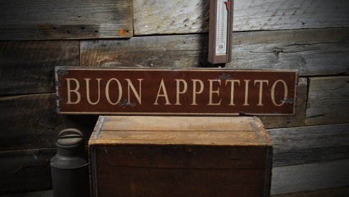 Buon Appetito Wood Sign - 5.5 x 24 Inches