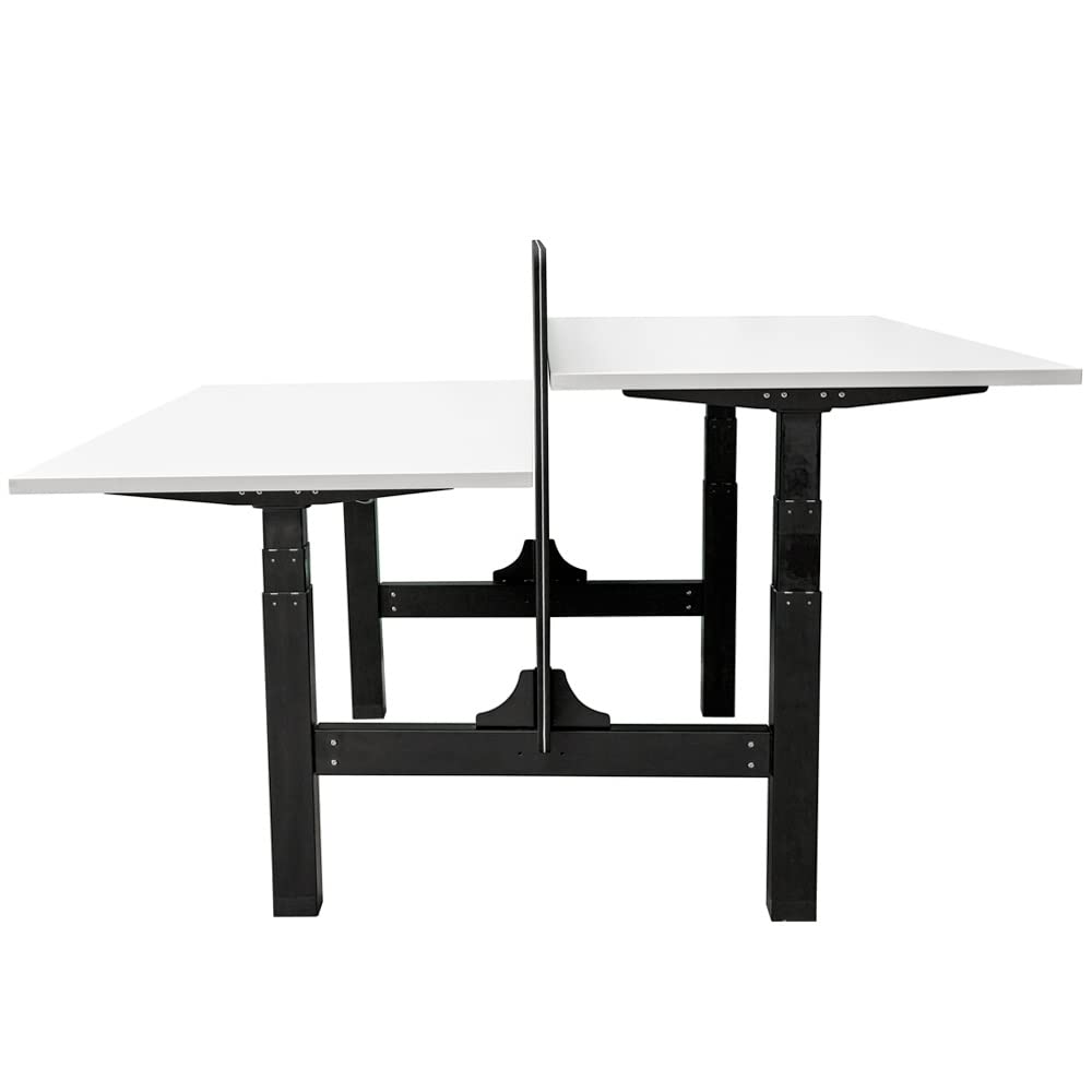 Vivol Podwójne biurko Duo 2 x 2 silnik – elektryczna regulacja wysokości – 180 x 80 cm – czarny/biały – profesjonalne podwójne miejsce pracy