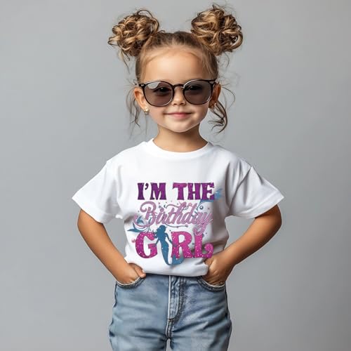 Image of Birthday Girl Tshirt Toddler Birthday Shirts Tees Little Kids Top Outfit Cotton Short Sleeve 2nd 3rd 4th 5th 6th 7th 8th