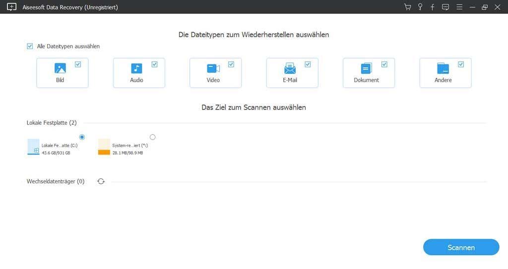 DataRecovery - Daten wiederherstellen am PC oder Notebook für Windows 11, 10, 8.1, 7