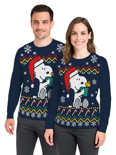Snoopy Weihnachtspullover 31 The Peanuts Snoopy Winterpullover für Herren & Damen - Winter Strick...