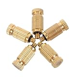 Abaodam Hochdruck Sprühdüsen 5 Stück Messing 3/16 Zoll Aufsatz Für Außenkühlung Und Aquakulturbetriebe Mit Antitropf Design
