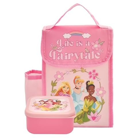 Disney Princess Insulated Lunch Bag with Snack Box Cover