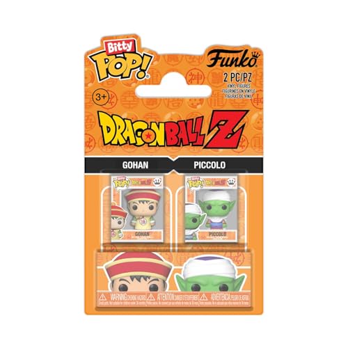 Funko Bitty 2 sztuki – Dragon Ball Z, Gohan i Piccolo, 2,2 cm, do kolekcjonowania, pomysł na prezent, skarpety imprezowe, dekoracja tortu