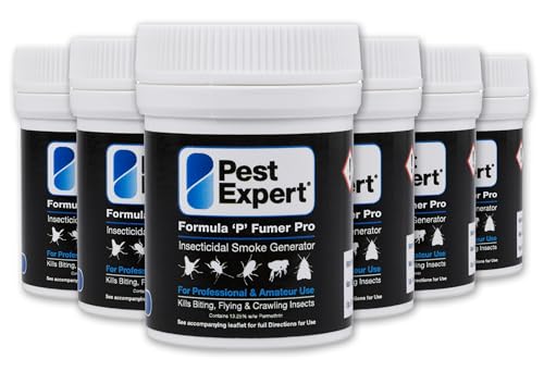 Pest Expert Flea & Cluster Fly Killer Smoke Bombs (6 X 7G) - 240M³ - (7G -TWICE The Size Of Mini Smoke Bombs) - Pro Flea Treatment Foggers For The Home - Professional Strength Approved For Amateur Use