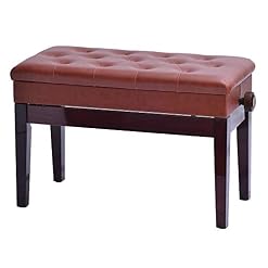 KOIAMVZW Banc de Piano en Cuir Banc de Piano en Bois réglable Tabouret de Clavier en Cuir Souple pour Deux Personnes avec Cadre en Bois Massif Solide et Compartiment de Rangement, Facile à Nettoyer - Les Beatles, Paul McCartney, John Lennon, RIngo Starr, George Harrison
