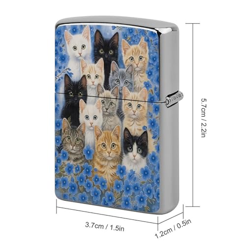 Estuche para encendedor clásico de cobre estilo gato miniatura 2