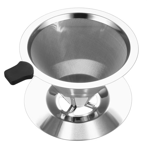 1 PcsFiltro de Café Permanente de Acero Inoxidable, Filtro Cafetera Goteo, Filtros Cafetera Malla 600, Filtro de Café Goteo Cono Sin Papeles Reutilizable Manual para Preparar Cafés 1-2 Tazas
