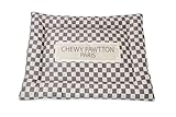 Everything Chic Luxury Designer Dog Washable Reversible mat Bed Plush Cushion pet Kennel pad Sleeping Crate Liner Travel Pillow car Travel Couch Comfy Cover Protector (Medium, ChewyPawtton)