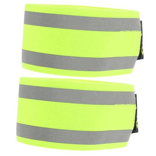 Toyvian 2Pcs Reflective Safety Wristband High Visibility Running Armband for Night Jogging Hiking Biking Comfortable Reflective Bands for Enhanced Security