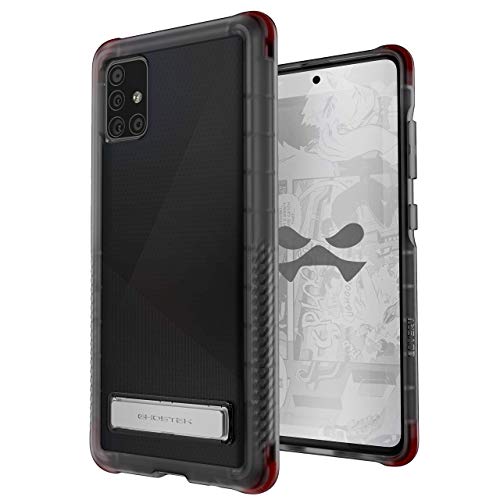 Image of Ghostek Covert Galaxy A51 Case Clear with Kickstand Super Slim Fit Shockproof Design with Scratch Resistant Back and Anti Slip Hand Grip Wireless Charging Compatible 2020 Galaxy A51 (6.5 Inch) - Smoke