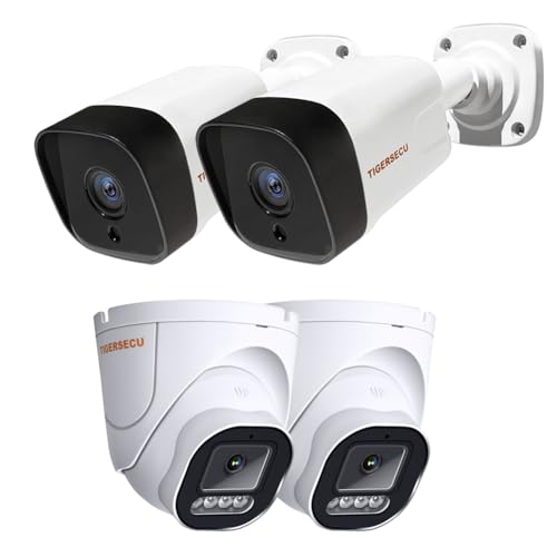 TIGERSECU 5MP Security Camera Bundle Mix 4-Pack