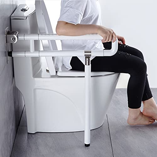 80CM Maniglione Di Sicurezza Sostegno Regolabili Acciaio Inox Maniglioni per Handicap per Anziani Bagno Disabile Maniglione Barre Di Sostegno da Muro Maniglione bracciolo pieghevole (80cm,Bianco)