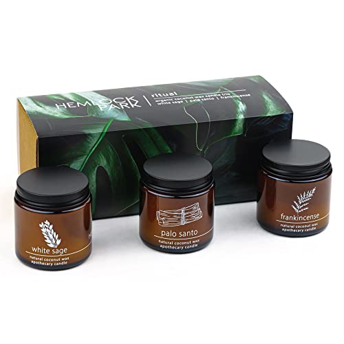 Hemlock Park Apothecary Wood Wick Candle Trio | Gift...
