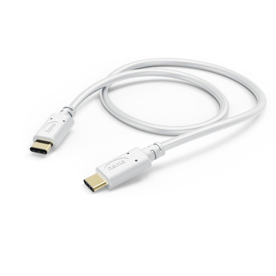 Hama 1.5m USB C to USB C Charging Cable, Fast Charge, Data Transfer, White, 1 Count