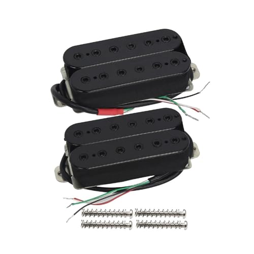 Micro guitare électrique passif en céramique avec pont et manche noir 2 pièces