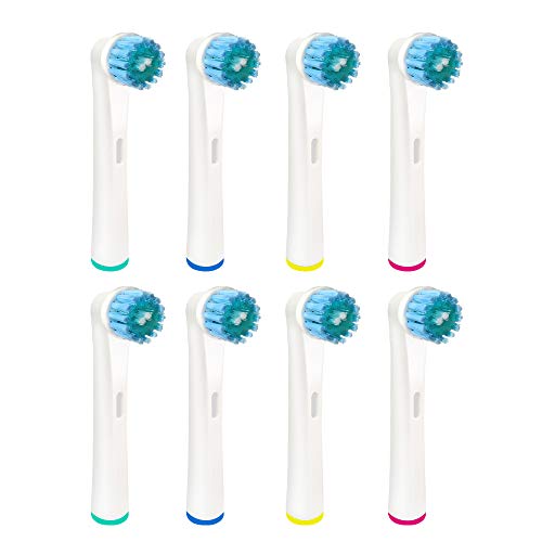 Replacement Toothbrush Heads Compatible For Oral-B Braun Electric Toothbrush ,Sensitive brush heads Extra soft bristles. 8 Count
