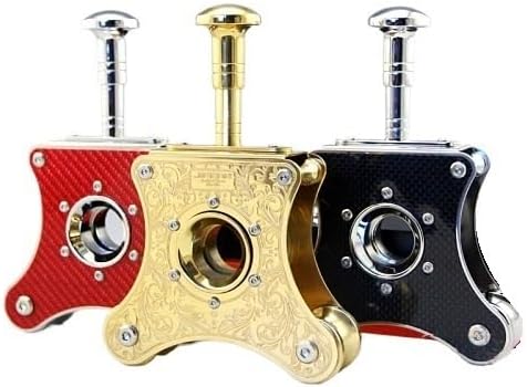 JDIME Cigar Cutter Table Top Lever, Stainless Steel Double Blade, Desktop Silver Manual Metal Tool Set