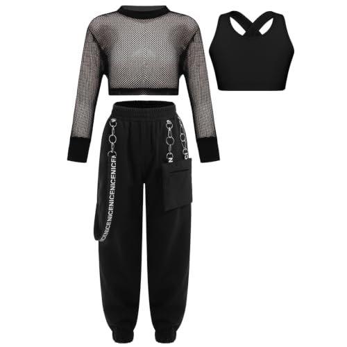 Vêtements danse pour filles avec ensemble top sportif et jogging