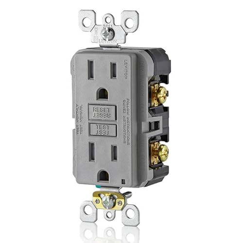 image for Leviton GFCI Outlet, 15 Amp, Self Test, Tamper-Resistant with LED Indi