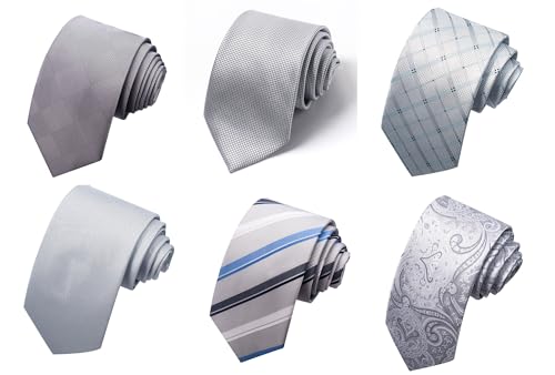 Image of Passabin Tie For Men Necktie Woven Jacquard Neck Ties Set 6 PCS