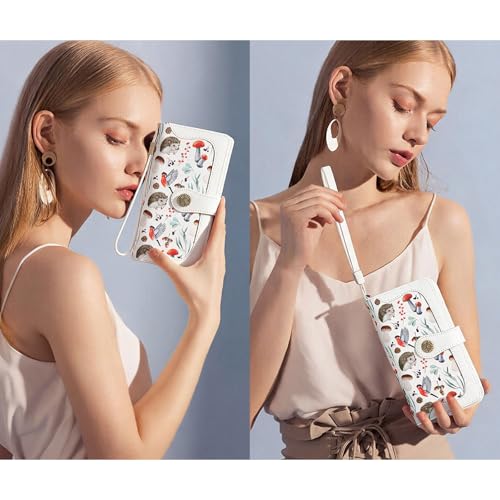 Image of FALAN MULE Wallets for Women Trifold Wristlet Wallets Large Capacity RFID Blocking Ladies Purse Credit Card Holder