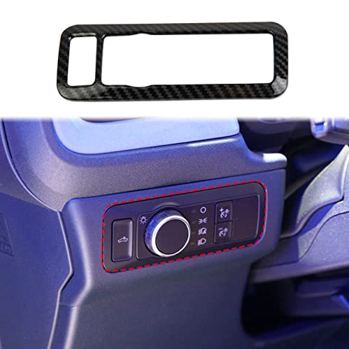 Carbon Fiber Side Console Headlight Switch Panel Cover Trim Accessories for Ford Maverick 2022
