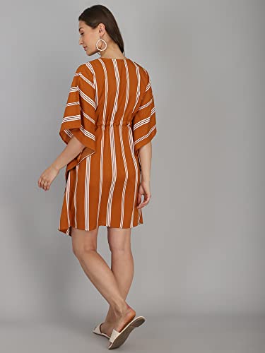 Image of SEREIN Women's Kaftan Dress (Kaftan Dress with Adjustable Waist String & v-Neck)