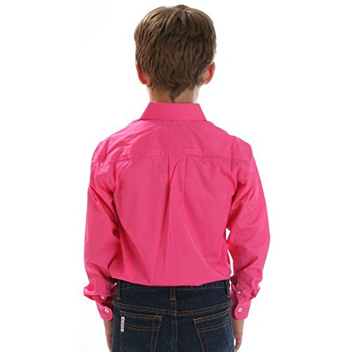 Cinch Boys Kid S Solid Button Down Shirt Large Pink #TOP2
