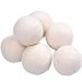 Yazer Pack of 6 Wool Dryer Balls XL Handmade Organic New Zealand Natural Fabric Softener (6, White)
