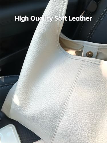 Image of Women's Tote Satchel Shoulder Top Handle Hobo Bag Set White