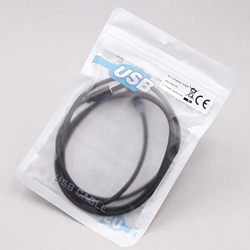 K-S-Trade Cavo di Ricarica Magnetico di Alta qualità Cavo di Sincronizzazione Cavo Dati Compatibile con ZTE Blade V2022 4G con Connettore USB Tipo C E Connettore Micro USB 2A Fino A 480mbps