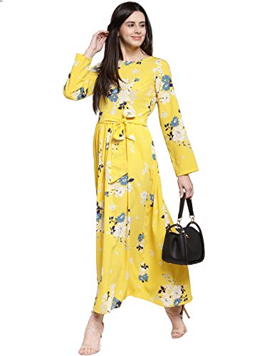 Image of pluss Women's Georgette A-Line Maxi Dress