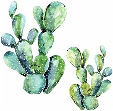 RoomMates RMK3651GM Watercolor Cactus Peel and Stick Giant Wall Decals