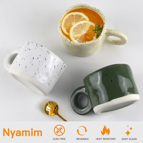 Set de 4 tazas de café cerámica 10oz multicolor miniatura 4