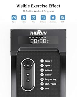 THERUN Walking Pad Treadmill with 9-Level Auto Incline,2.5 HP Brushless Under Desk Treadmill for Home,265 lbs Capacity LED Screen with Remote Control,Portable Walking Pad