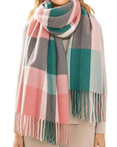 Image of Loritta Winter Scarf for Women, Long Plaid Shawl Wraps Scarves Gifts
