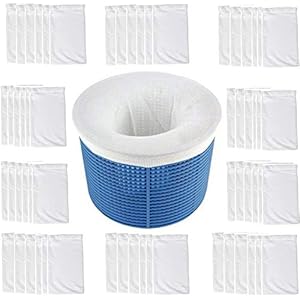 50 Packs of Pool Skimmer Socks Reusable Effective Pool Filter Basket Socks to Save Pumps, Filters, Baskets and Skimmers- The Ideal Sock/Net/Saver to Protect Your Inground or Above Ground Pool (50PCS)