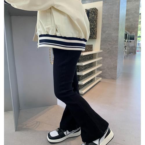 Stylish Girls Pants Elastic Waist Flare Bottoms Casual Leggings Comfortable Long Trousers for Everyday Wear4