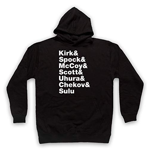 Sweat a capuche des adultes Star Trek crew names Kirk Spock McCoy vêtement thématique taille adulte